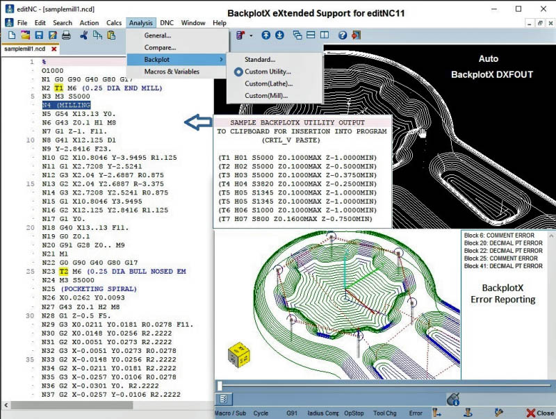 BackplotX eXtended Backplotting